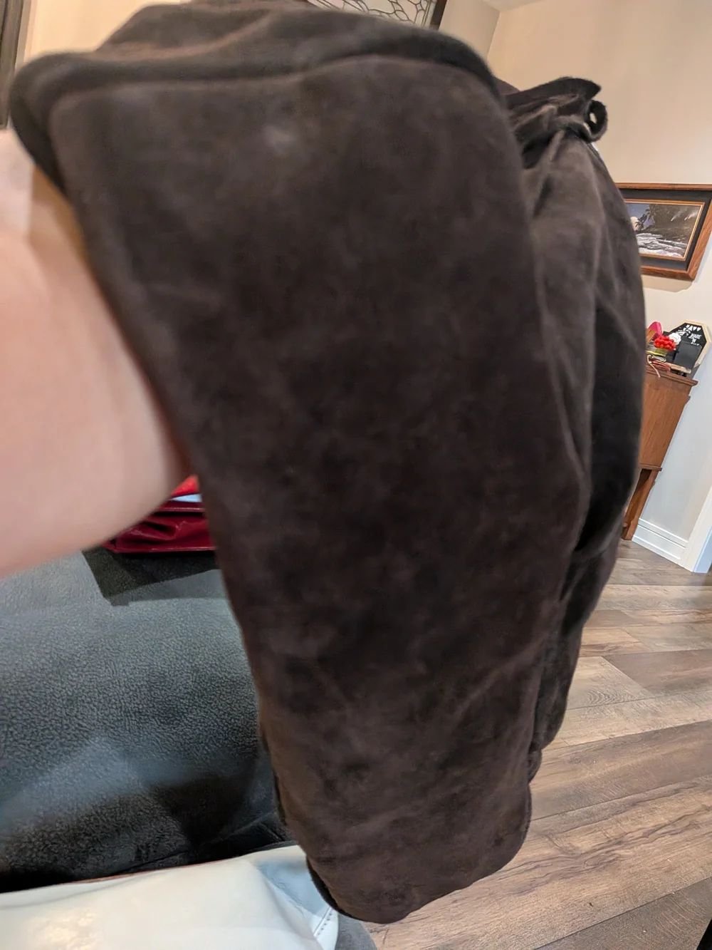 Innue Vintage Italian Suede Chocolate Large Hobo 1990s